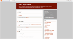 Desktop Screenshot of bobstropicalfish.blogspot.com