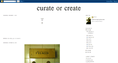 Desktop Screenshot of curateorcreate.blogspot.com