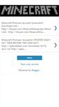 Mobile Screenshot of minecraftaccounts.blogspot.com