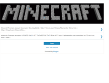 Tablet Screenshot of minecraftaccounts.blogspot.com