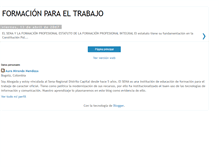 Tablet Screenshot of formacionparaeltrabajo.blogspot.com