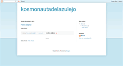 Desktop Screenshot of kosmonautadelazulejo.blogspot.com