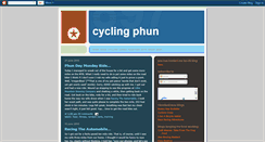 Desktop Screenshot of cyclingphun.blogspot.com