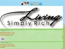 Tablet Screenshot of livingsimplyrich.blogspot.com