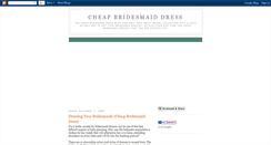 Desktop Screenshot of cheap-bridesmaid-dress.blogspot.com