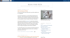 Desktop Screenshot of blogforpets.blogspot.com