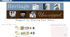 Desktop Screenshot of heritageunwrapped.blogspot.com