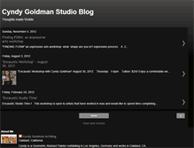 Tablet Screenshot of cyndygoldmanart.blogspot.com