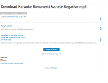 Tablet Screenshot of manele-karaoke-negative.blogspot.com