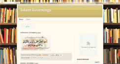 Desktop Screenshot of islamlearnings.blogspot.com