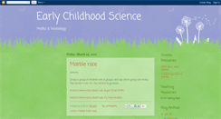 Desktop Screenshot of earlychildhoodscience.blogspot.com