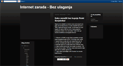 Desktop Screenshot of internetzarada-bezulaganja.blogspot.com