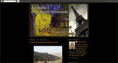 Desktop Screenshot of acaballoenelquiciodelmundo.blogspot.com