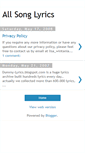 Mobile Screenshot of dummy-lyrics.blogspot.com
