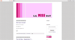Desktop Screenshot of lilmissdot.blogspot.com