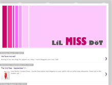Tablet Screenshot of lilmissdot.blogspot.com