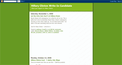 Desktop Screenshot of hillary-clinton-write-in-candidate.blogspot.com