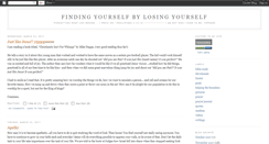 Desktop Screenshot of findingyourselfbylosingyourself.blogspot.com