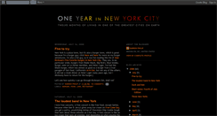 Desktop Screenshot of oneyearinnewyorkcity.blogspot.com