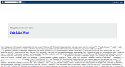Desktop Screenshot of feltlikewool.blogspot.com