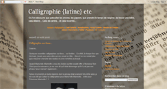 Desktop Screenshot of calligraphieetc.blogspot.com