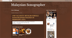 Desktop Screenshot of malaysiansonographer.blogspot.com