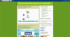 Desktop Screenshot of novumingenioycreatividad.blogspot.com