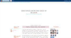 Desktop Screenshot of greetingsfromtheedgeofreason.blogspot.com