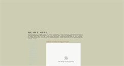 Desktop Screenshot of mushemush.blogspot.com