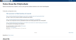 Desktop Screenshot of notesfromthepolytechnic.blogspot.com