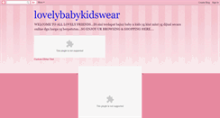 Desktop Screenshot of lovelybabykidswear.blogspot.com
