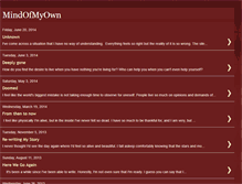 Tablet Screenshot of mindofmyown09.blogspot.com