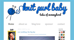 Desktop Screenshot of knitpurlbaby.blogspot.com