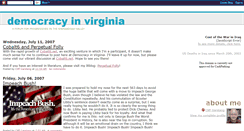 Desktop Screenshot of democracyinvirginia.blogspot.com