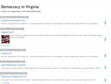 Tablet Screenshot of democracyinvirginia.blogspot.com