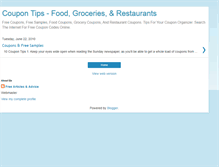 Tablet Screenshot of food-coupons-free-samples.blogspot.com