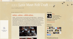 Desktop Screenshot of lovemeetfeltcraft.blogspot.com