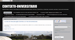 Desktop Screenshot of contexto-universitario.blogspot.com