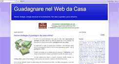 Desktop Screenshot of guadagnarenelwebdacasa.blogspot.com