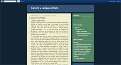 Desktop Screenshot of culturaylenguaaimara.blogspot.com