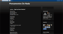 Desktop Screenshot of pensamentos-do-nada.blogspot.com