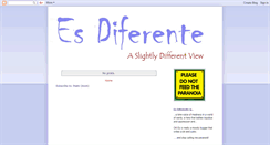 Desktop Screenshot of es-diferente.blogspot.com