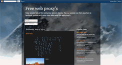 Desktop Screenshot of freeproxy4all.blogspot.com