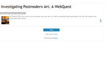 Tablet Screenshot of postmodernartwebquest.blogspot.com