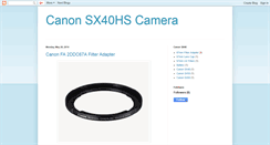 Desktop Screenshot of canon-sx40hs.blogspot.com