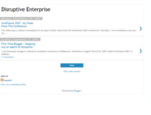 Tablet Screenshot of disruptiveenterprise.blogspot.com