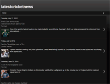 Tablet Screenshot of latestcricketnews4u.blogspot.com