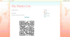 Desktop Screenshot of mymarkslist.blogspot.com