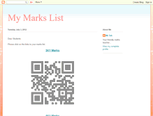 Tablet Screenshot of mymarkslist.blogspot.com