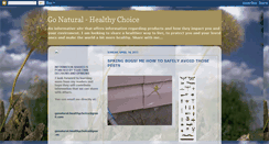 Desktop Screenshot of gonatural-healthychoice.blogspot.com